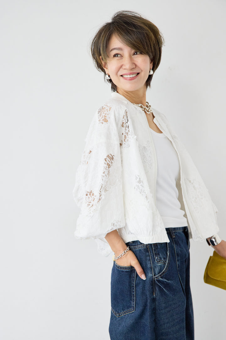 総レースブルゾン