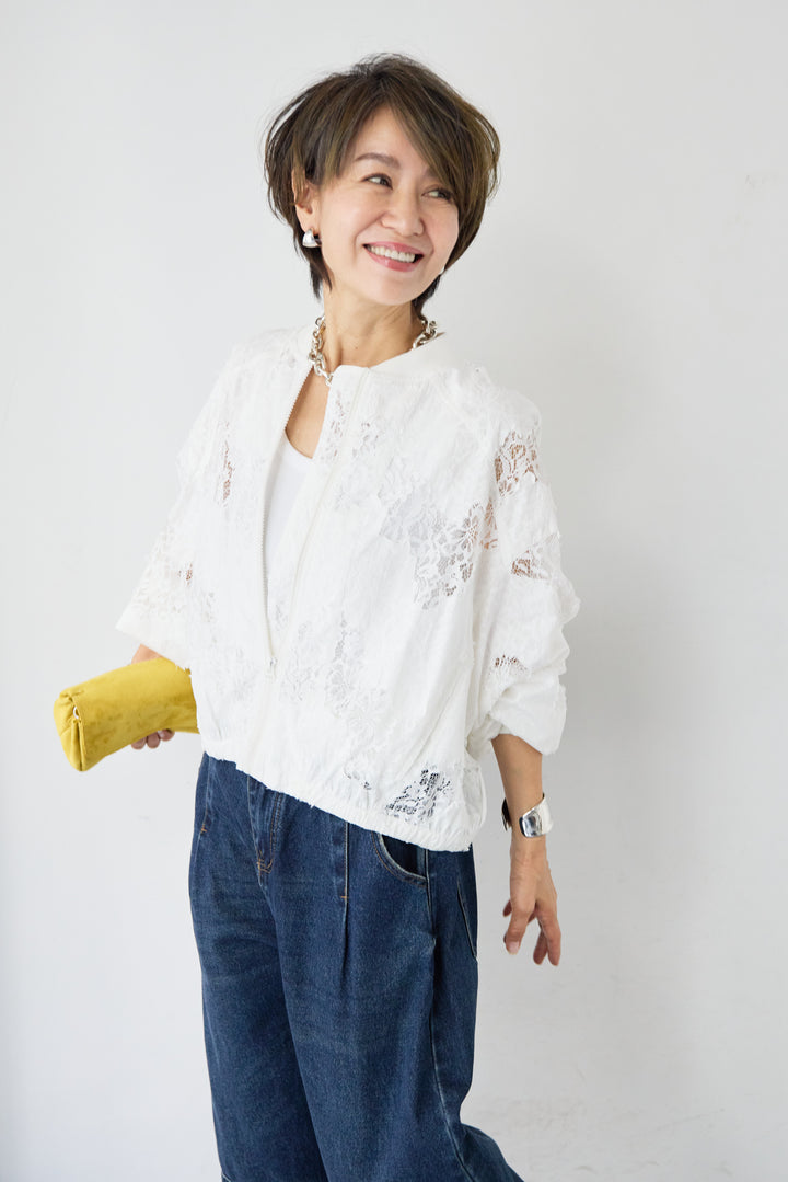 総レースブルゾン