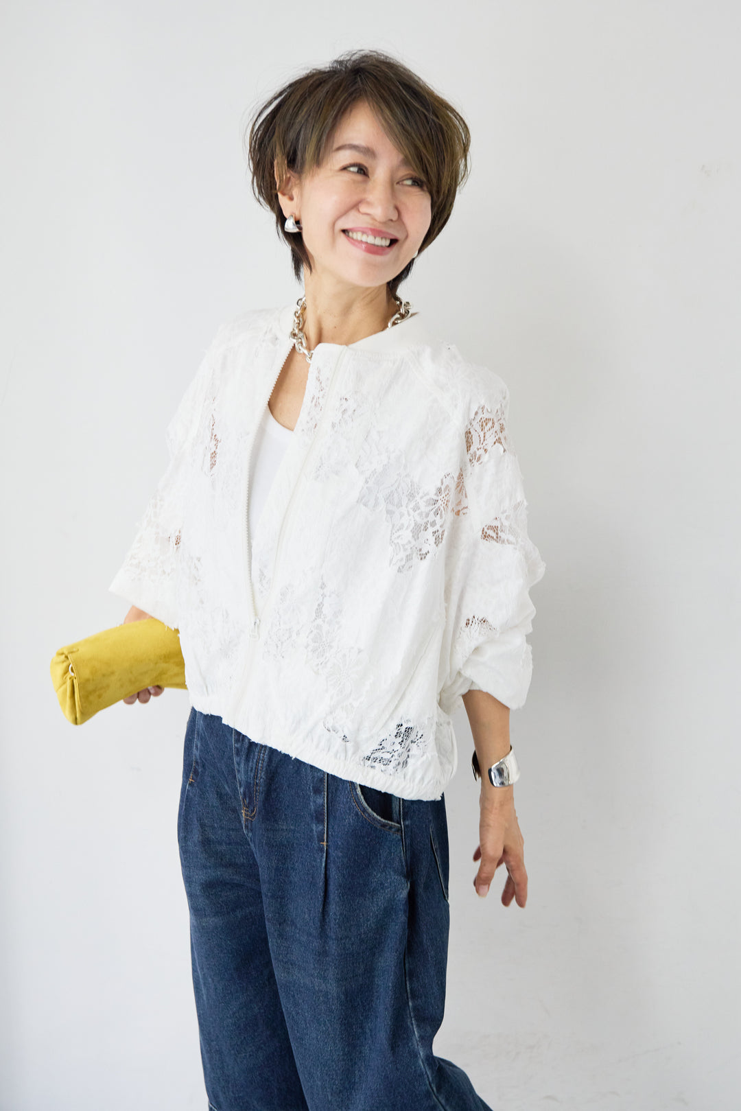 総レースブルゾン