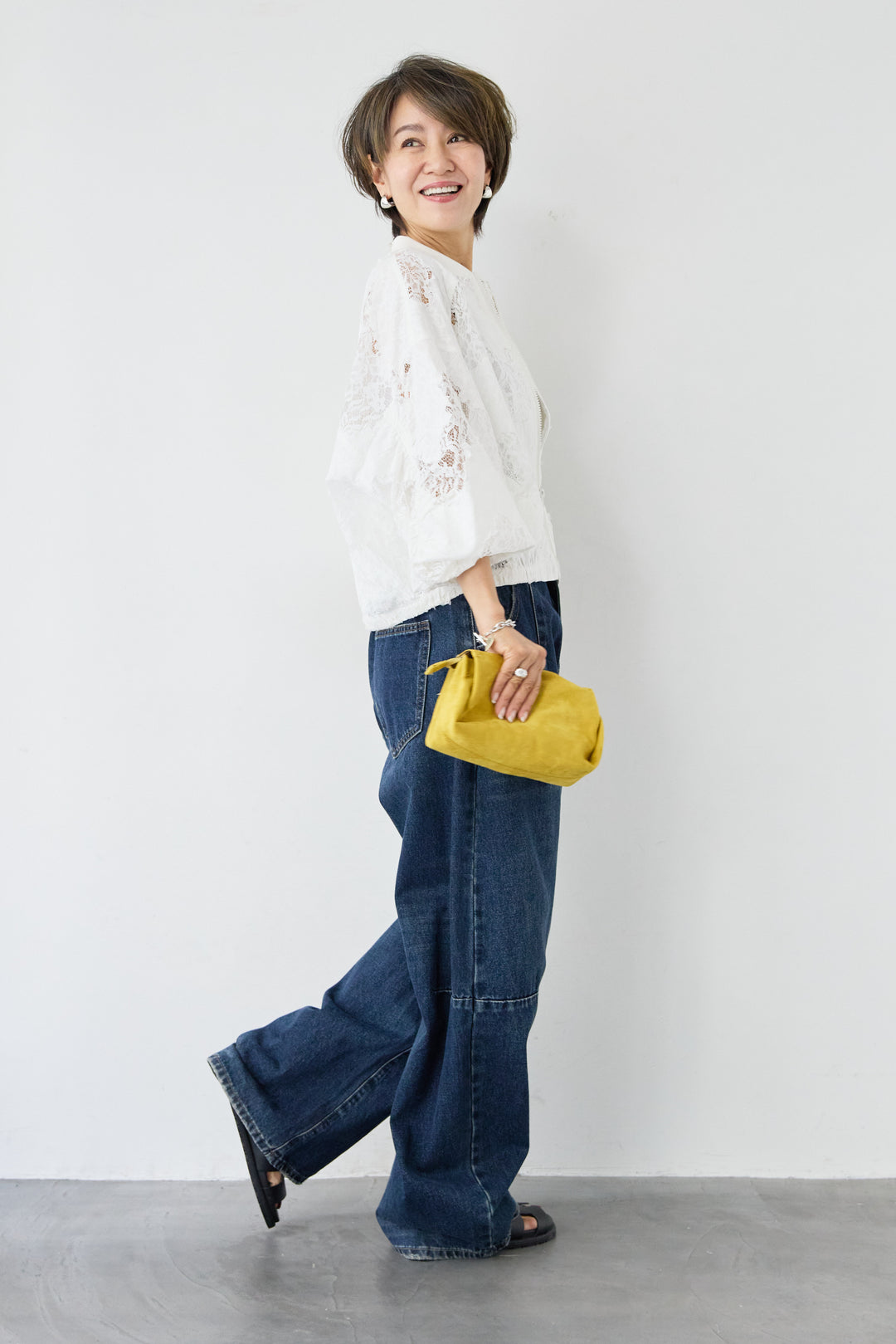 総レースブルゾン