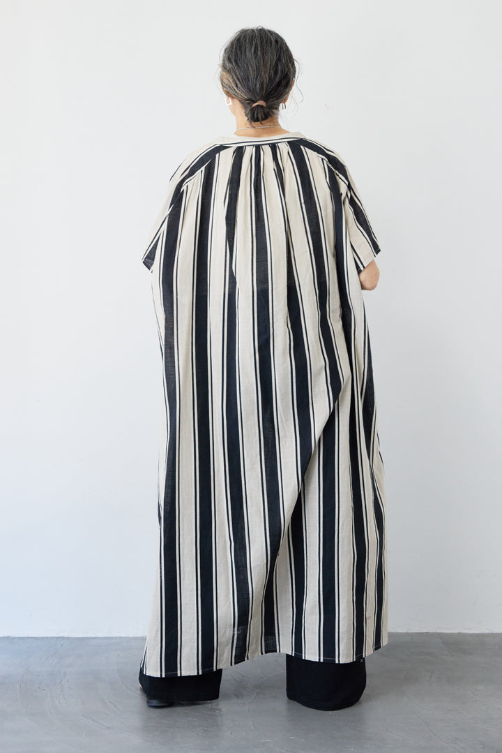 コットンスラブ ストライプワンピース