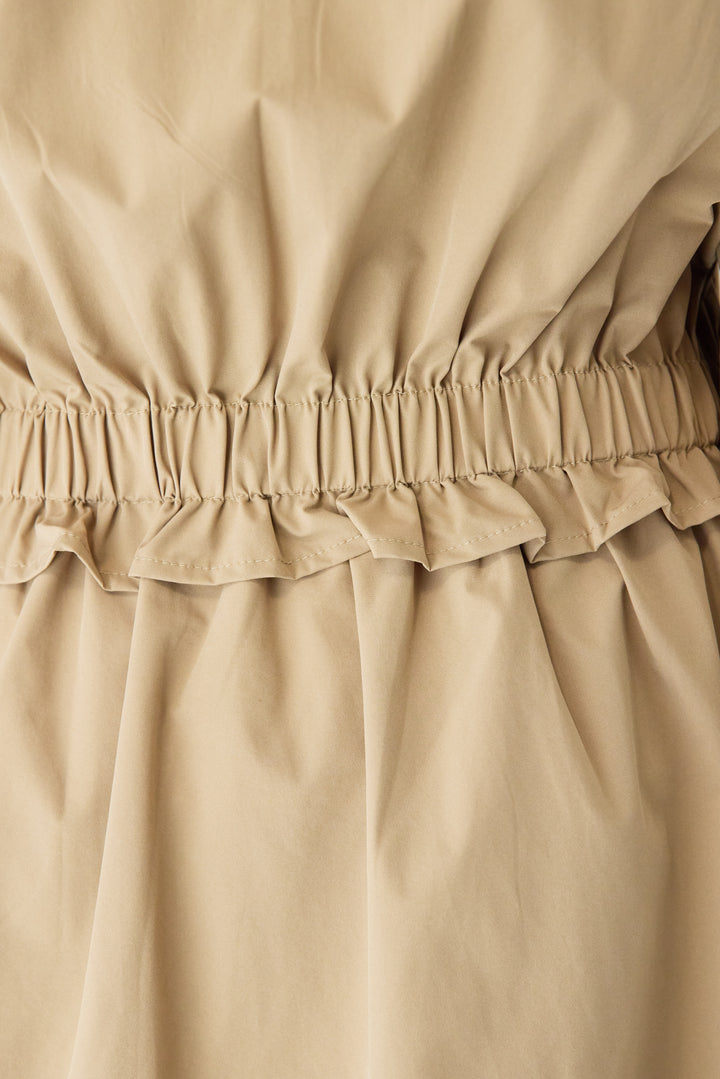 フロントジップシャツロングワンピース