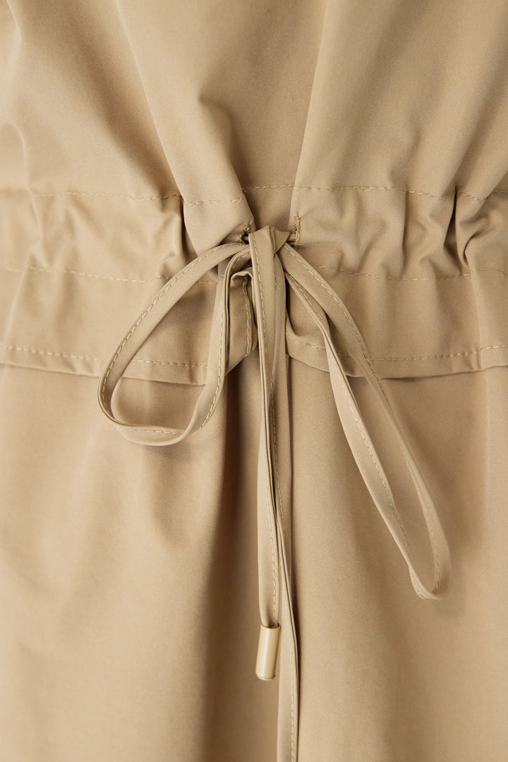 フロントジップシャツロングワンピース