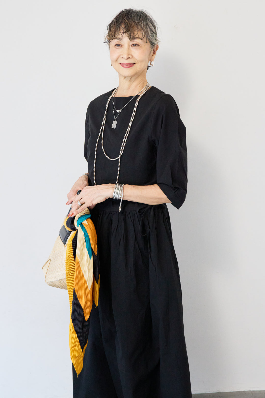 サイドリボンウエストギャザーワンピース