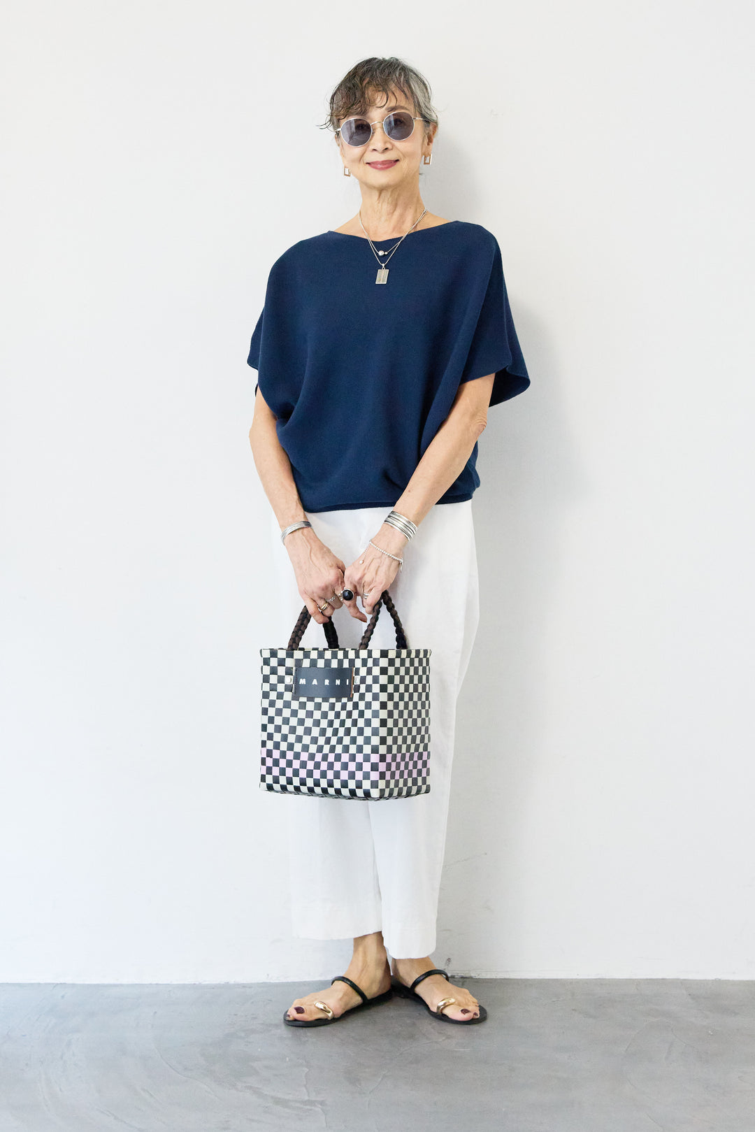 ウエストゴムテーパードパンツ