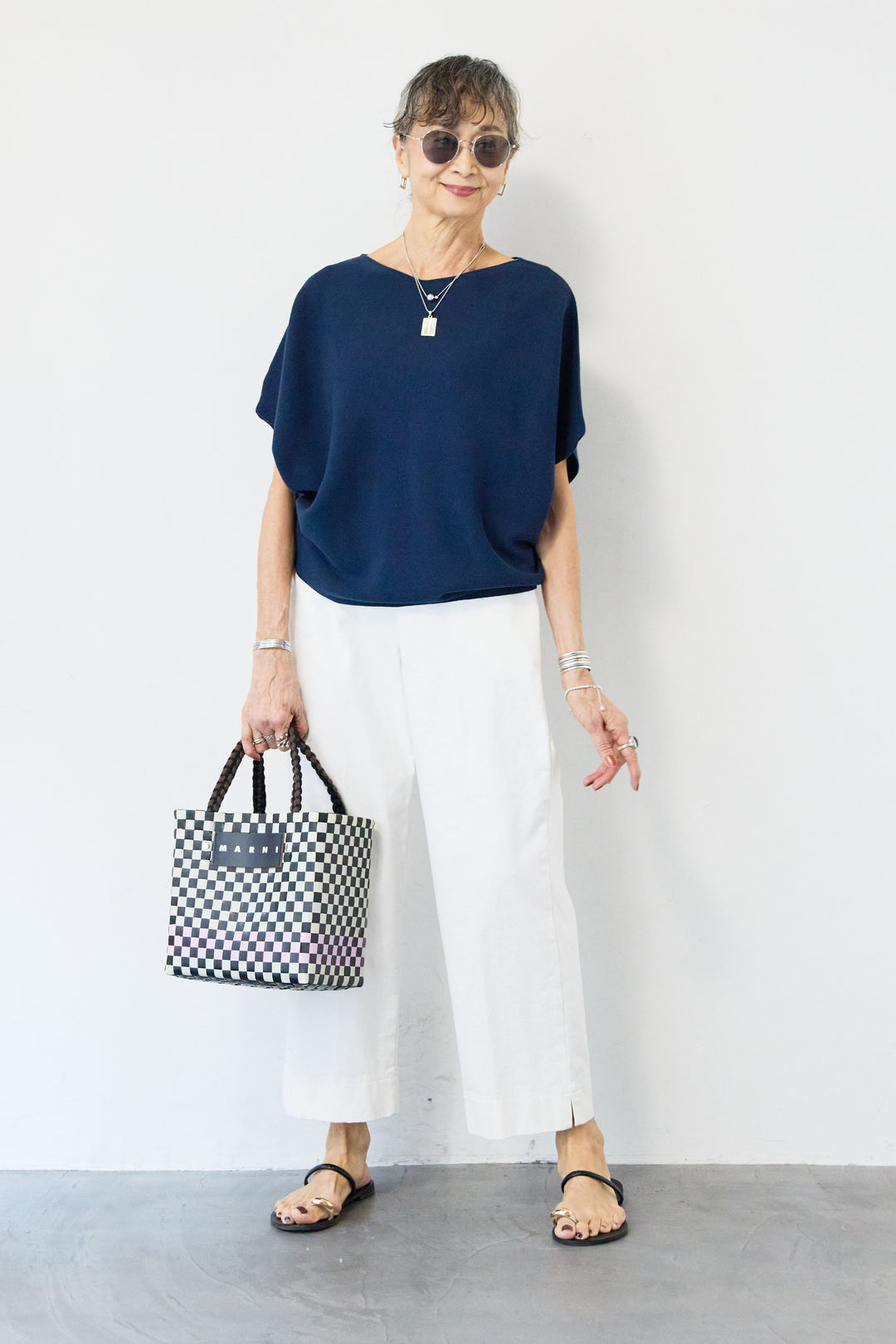 ウエストゴムテーパードパンツ