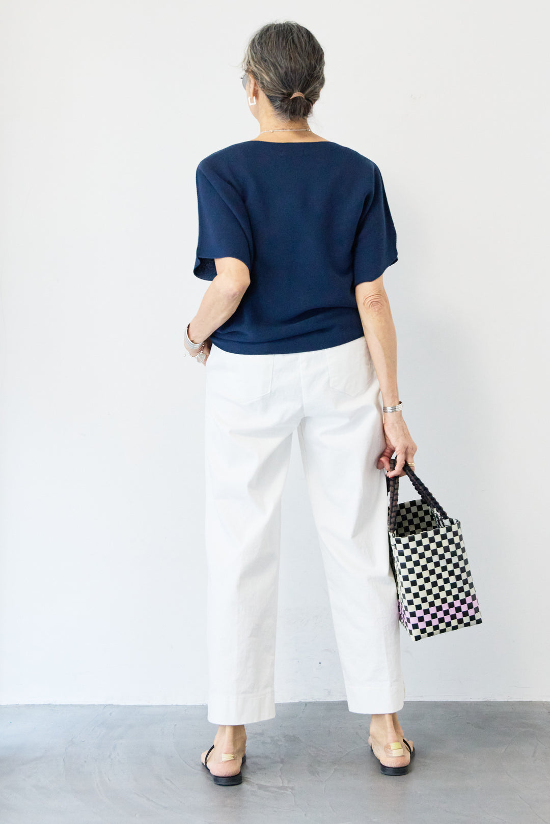 ウエストゴムテーパードパンツ