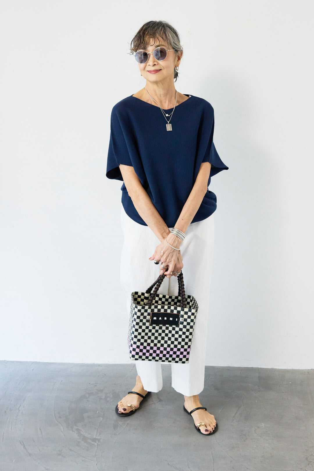 ウエストゴムテーパードパンツ