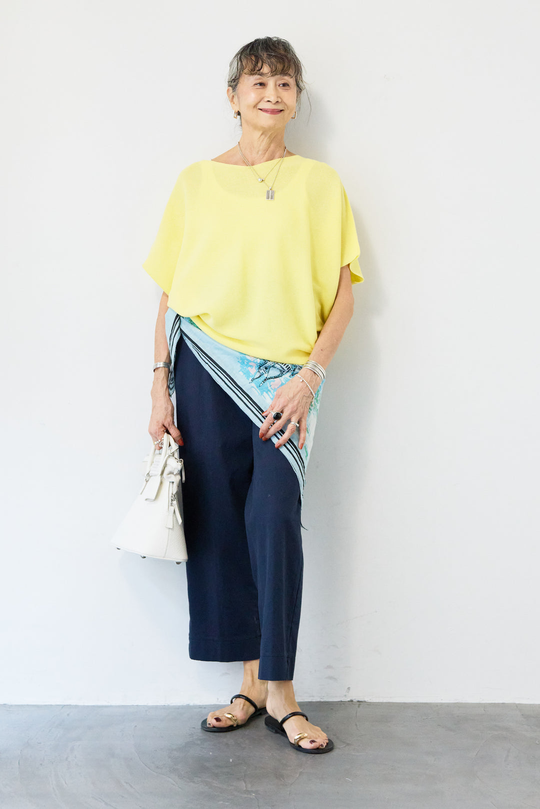 [SET]ホールガーメントフレンチスリーブニット+ウエストゴムテーパードパンツ(2set)