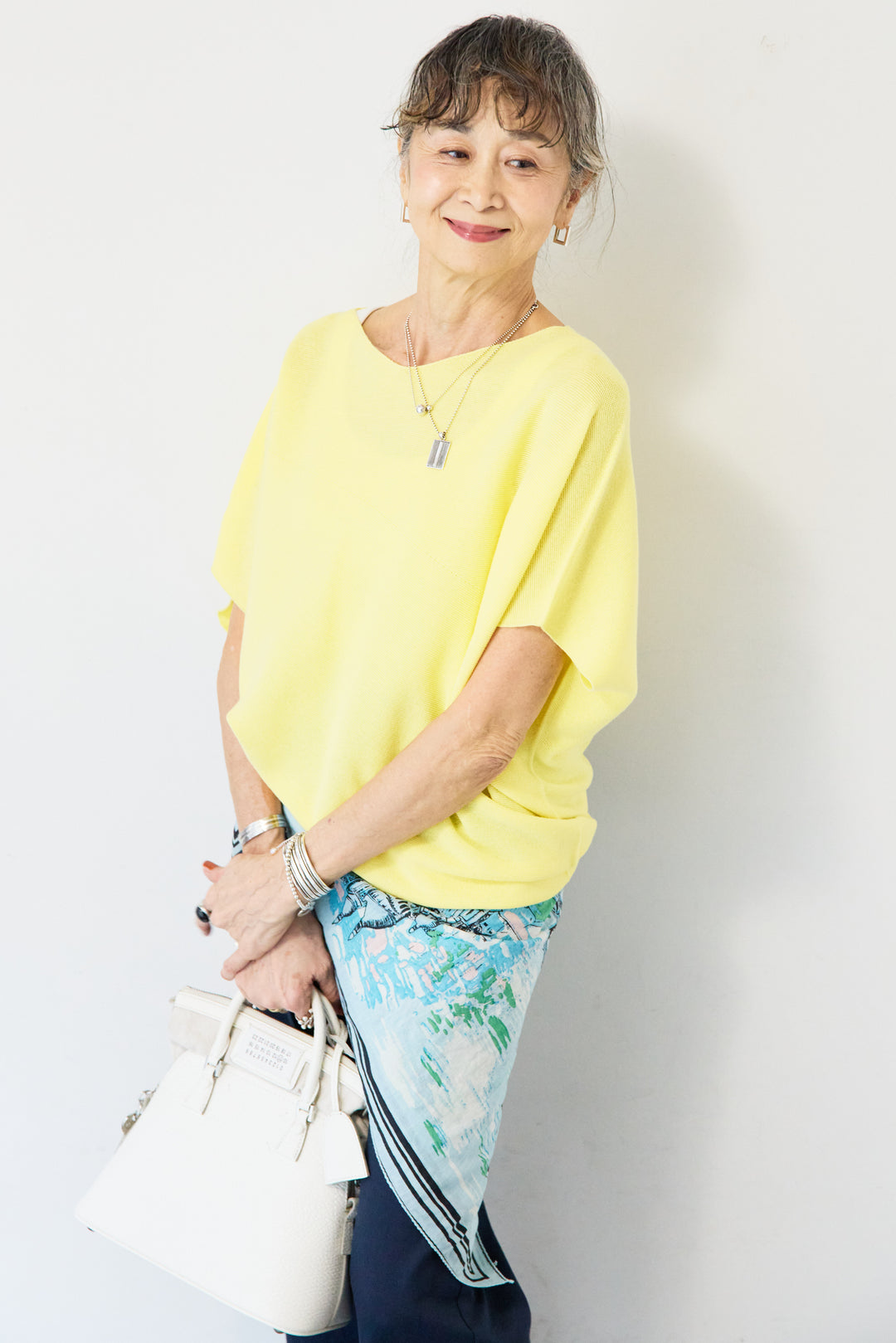 [SET]ホールガーメントフレンチスリーブニット+ウエストゴムテーパードパンツ(2set)