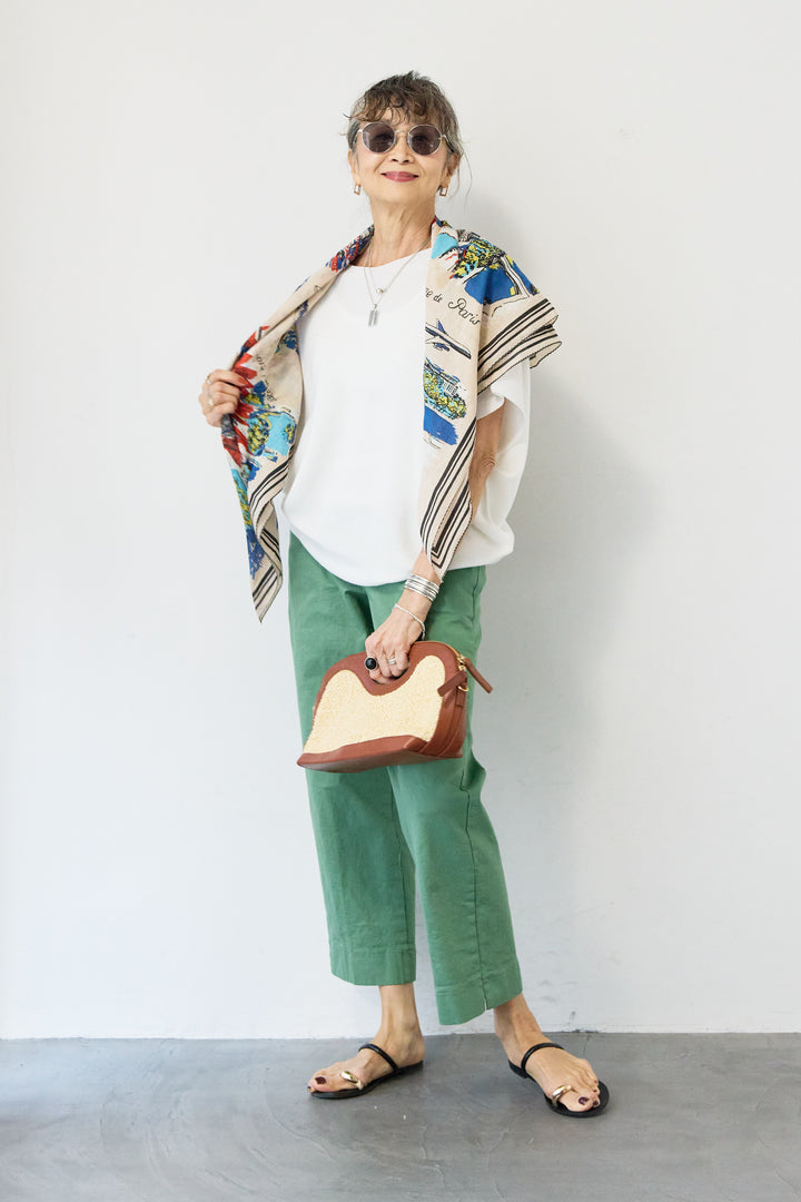 ウエストゴムテーパードパンツ