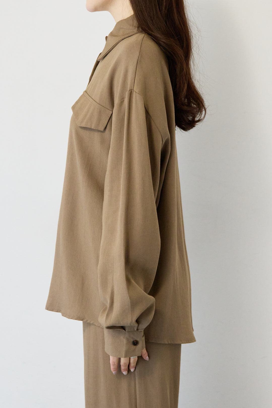 リネンライクシャツセットアップ