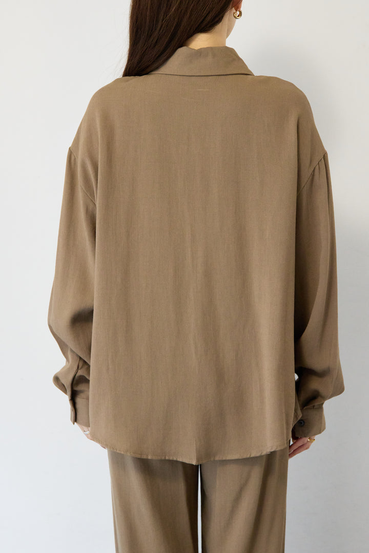 リネンライクシャツセットアップ