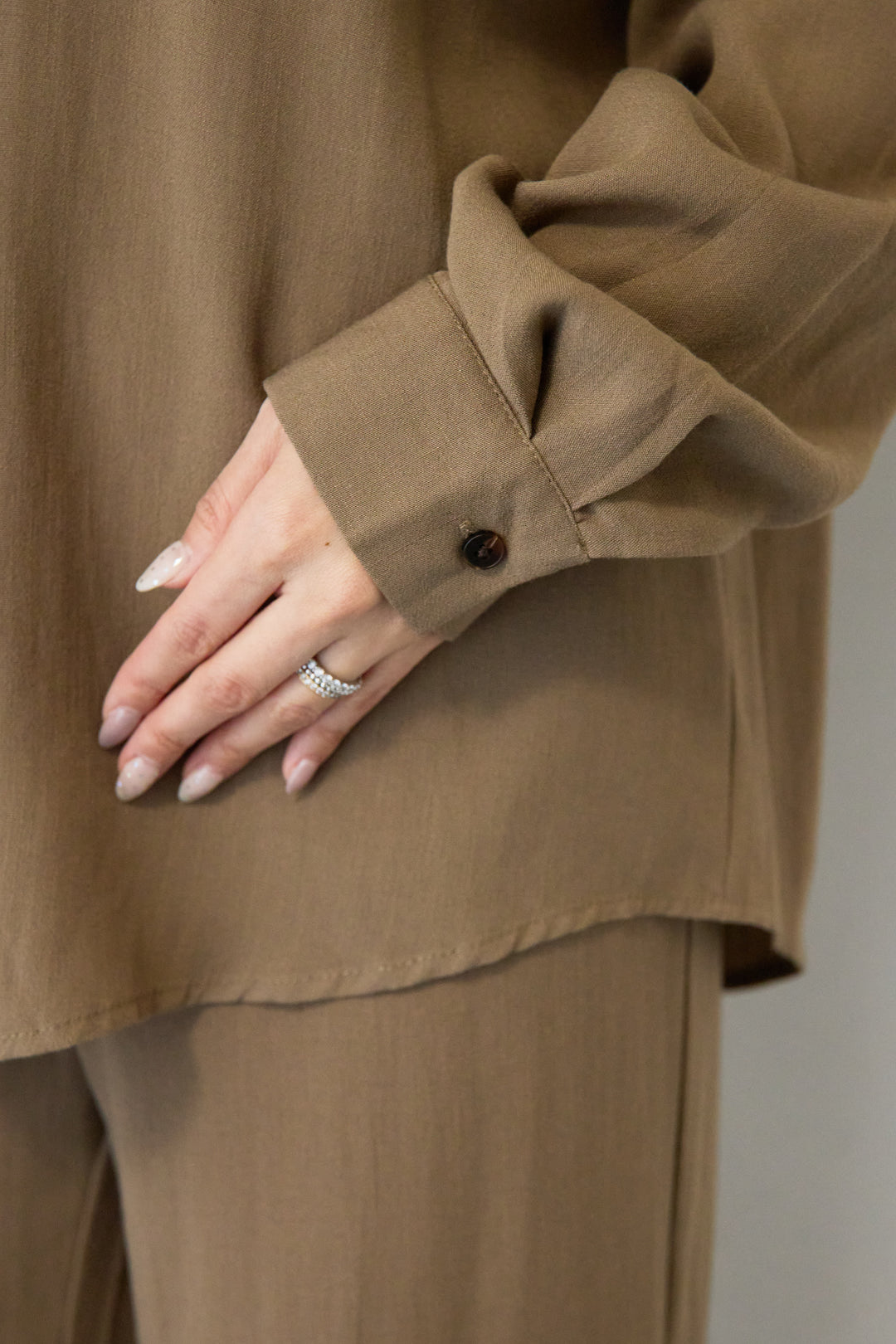 リネンライクシャツセットアップ