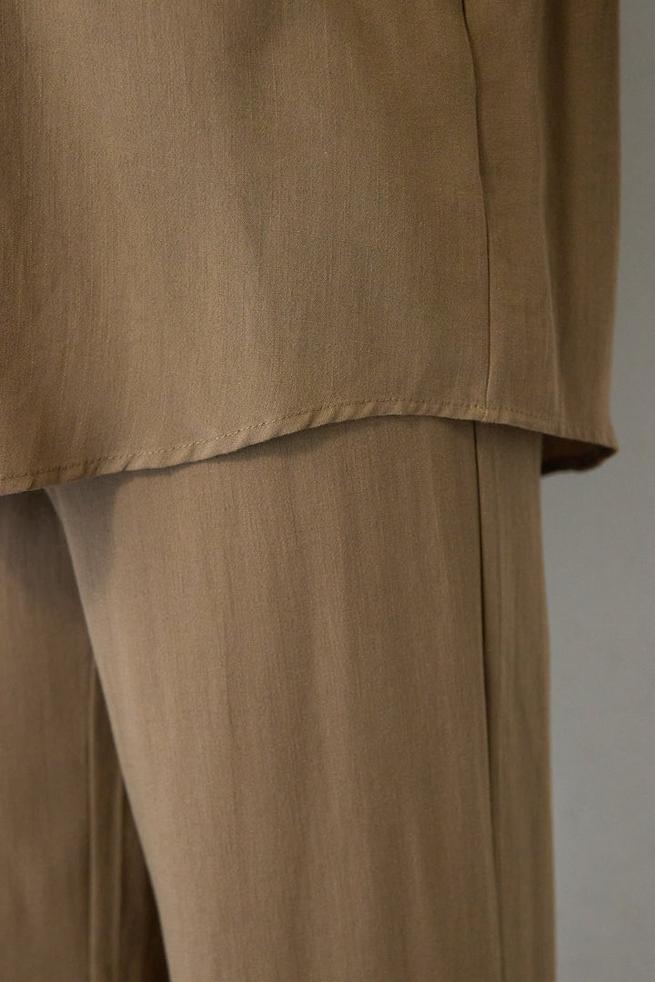 リネンライクシャツセットアップ