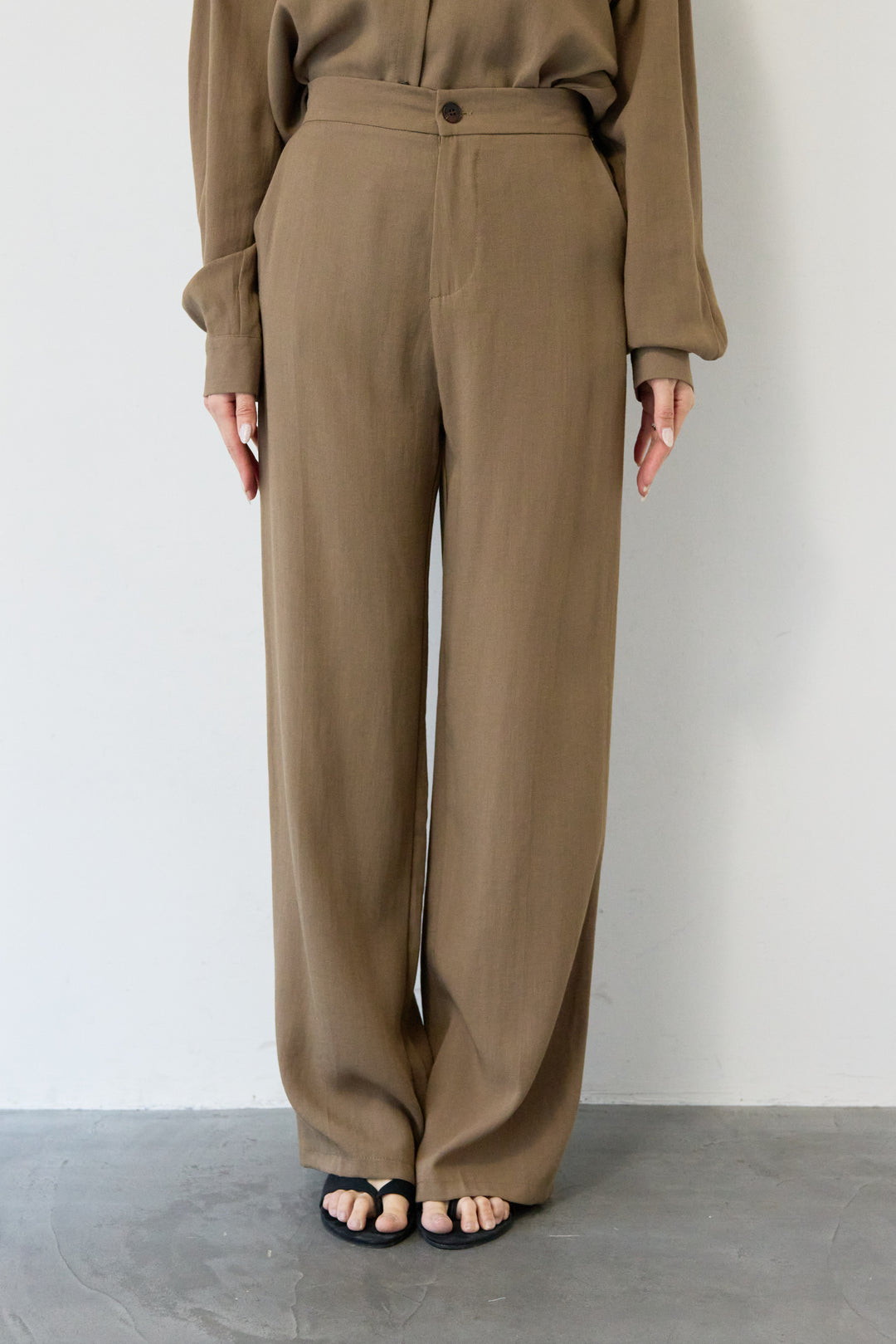 リネンライクシャツセットアップ