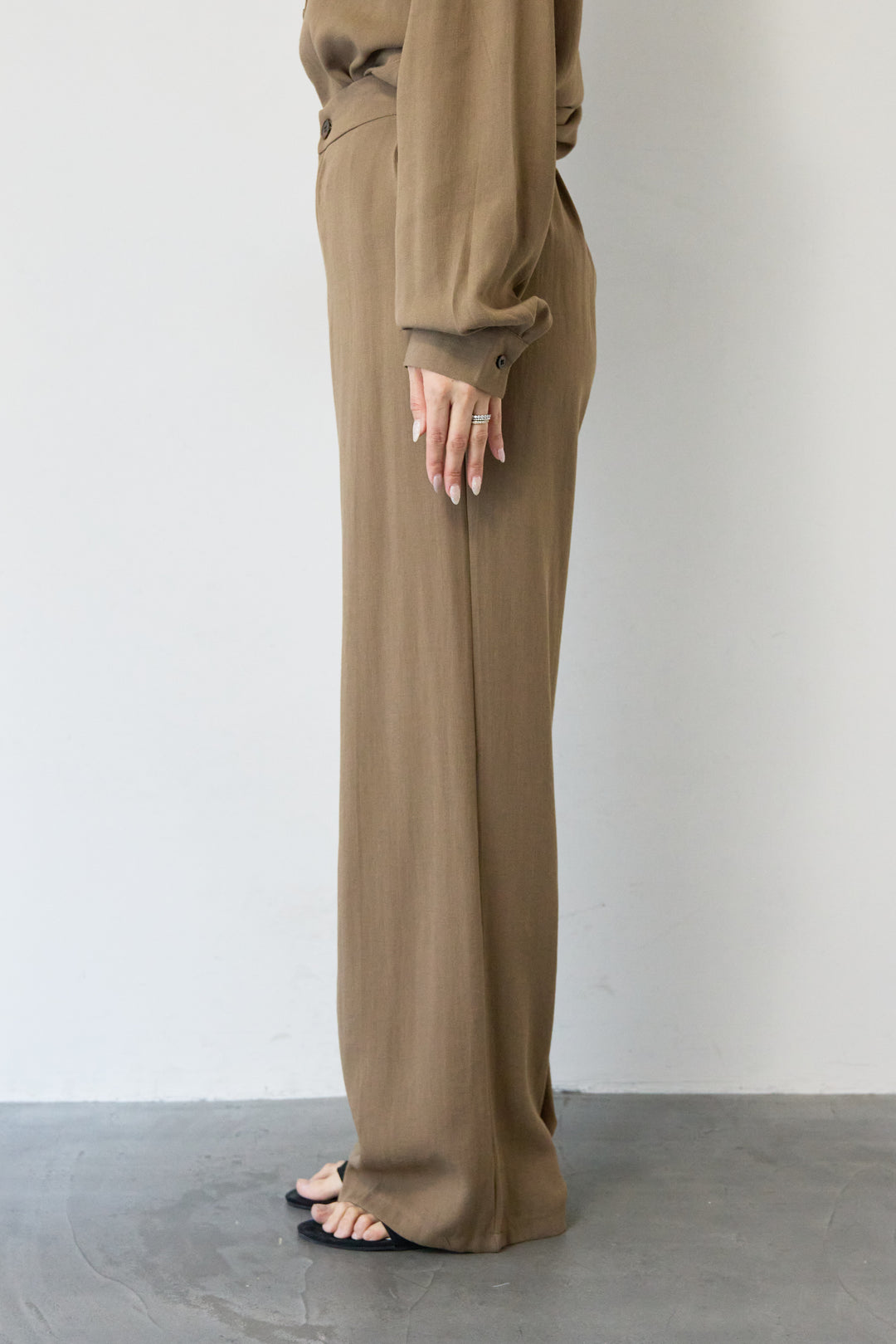 リネンライクシャツセットアップ