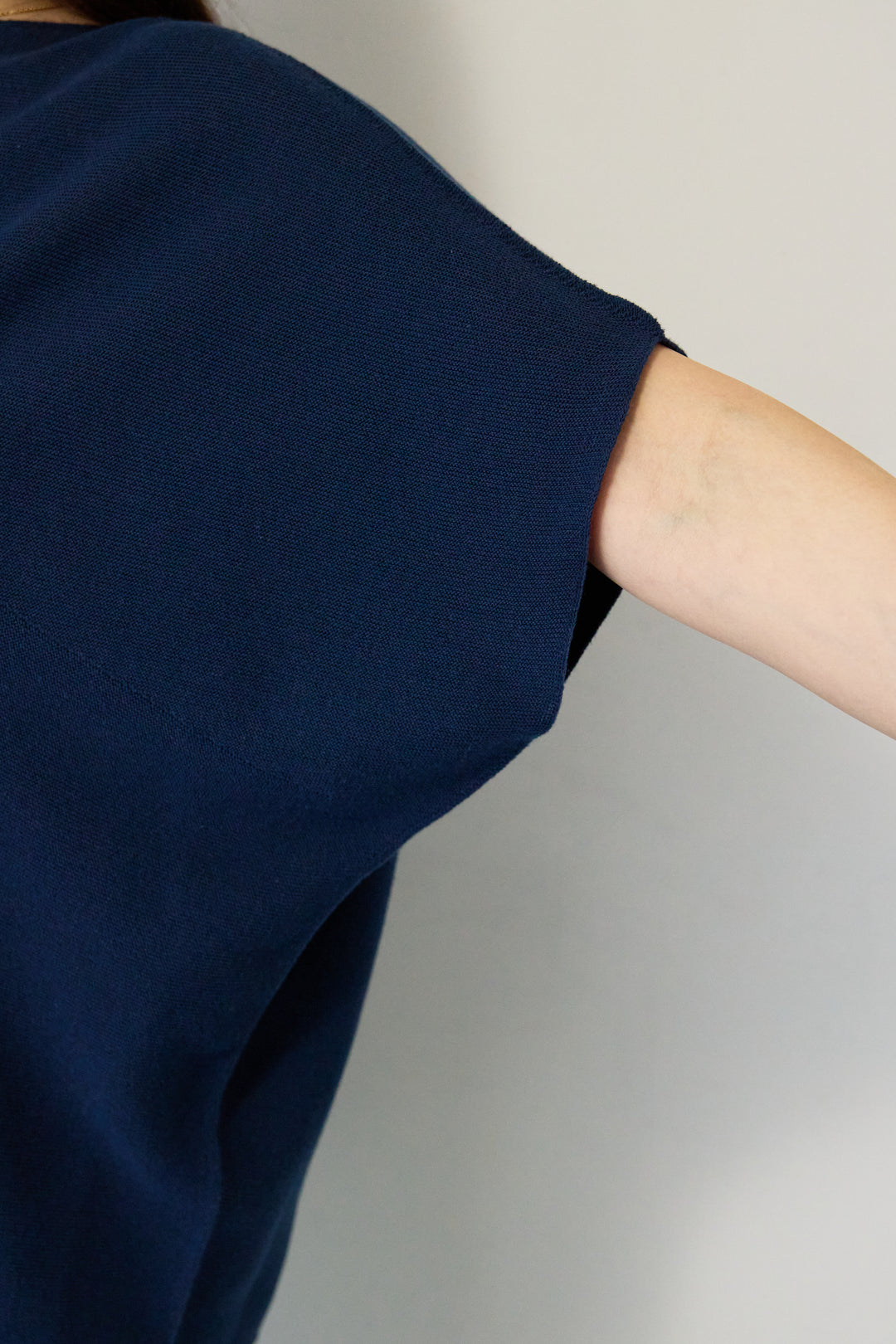 [SET]ホールガーメントフレンチスリーブニット+ウエストゴムテーパードパンツ(2set)