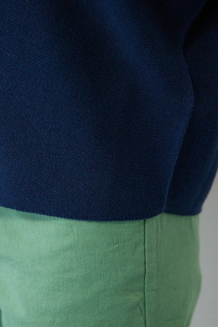 [SET]ホールガーメントフレンチスリーブニット+ウエストゴムテーパードパンツ(2set)