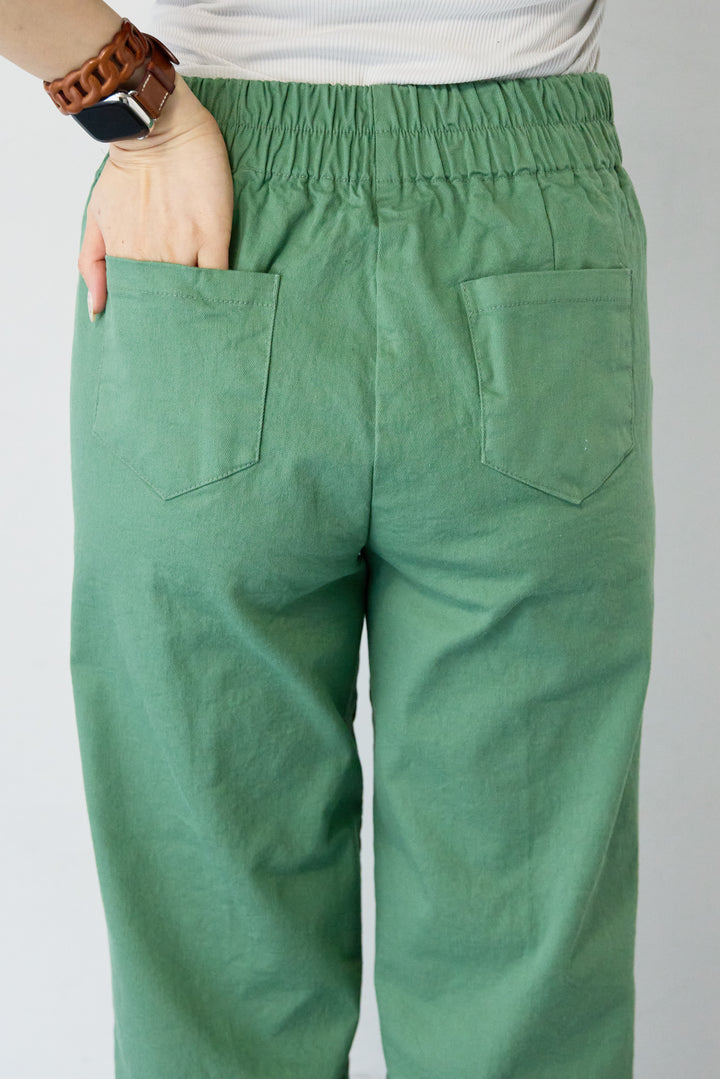 ウエストゴムテーパードパンツ