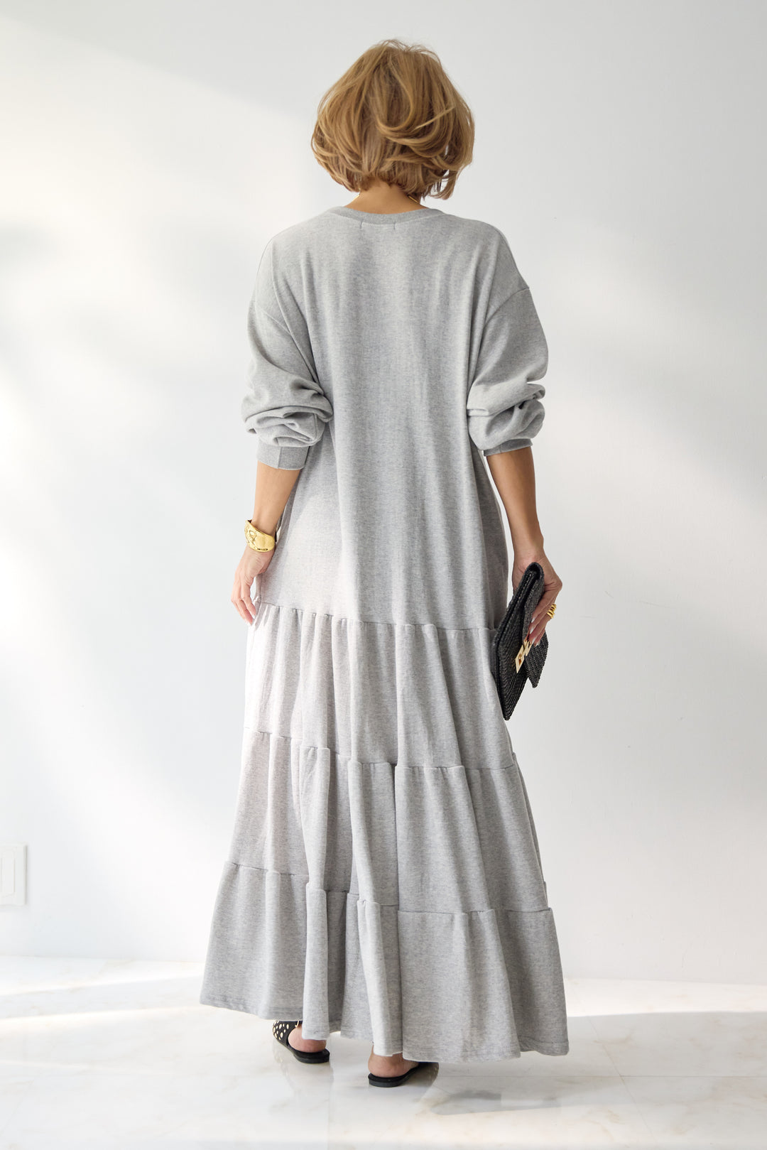 ティアードスウェットワンピース