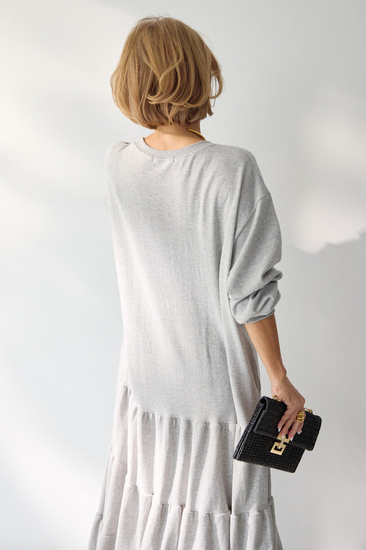 ティアードスウェットワンピース