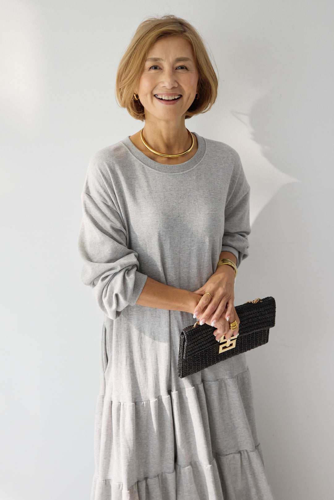 ティアードスウェットワンピース