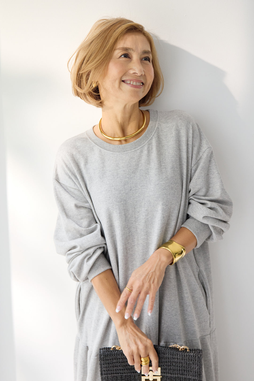 ティアードスウェットワンピース