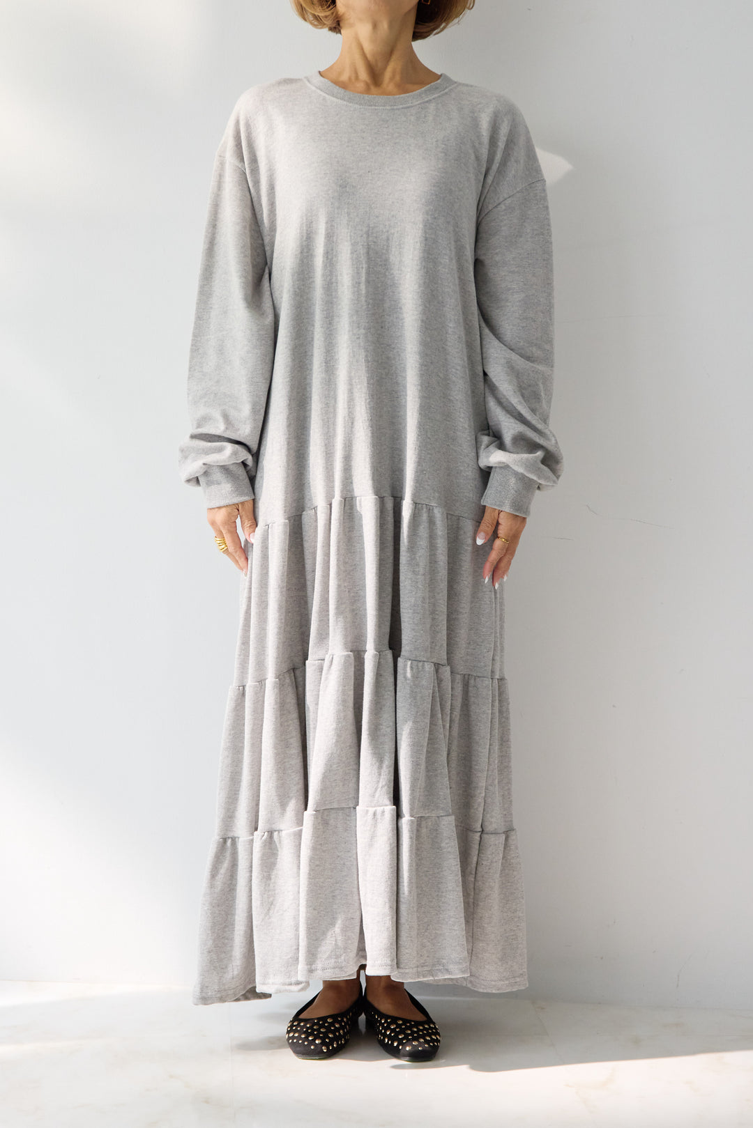 ティアードスウェットワンピース