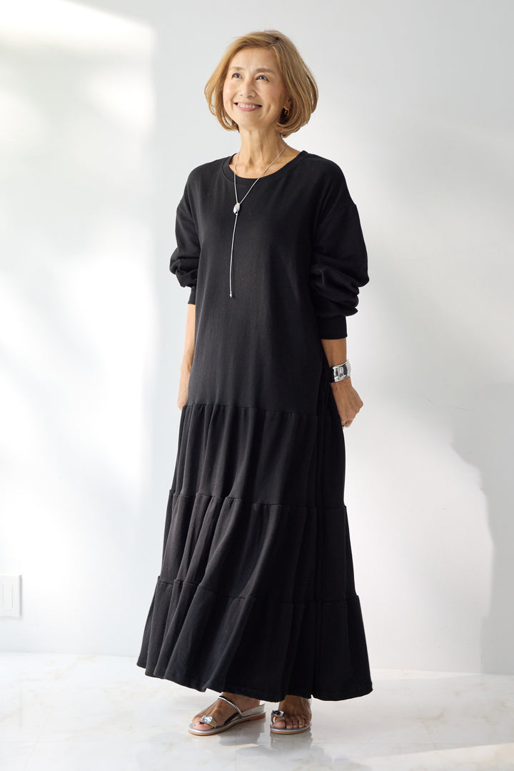 ティアードスウェットワンピース