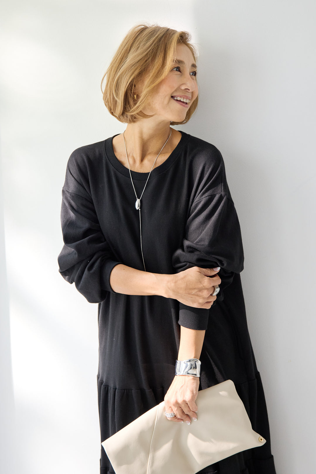 ティアードスウェットワンピース