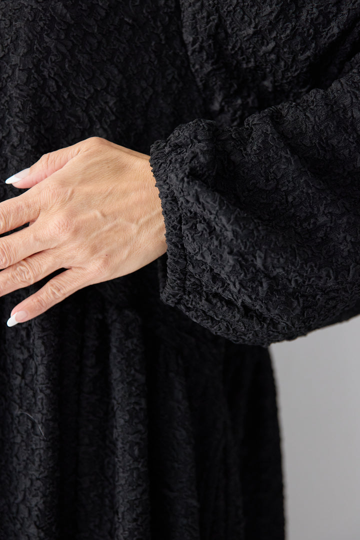 ボリュームスリーブ ジャガードワンピース