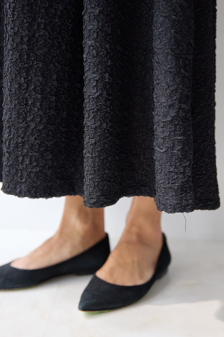 ボリュームスリーブ ジャガードワンピース