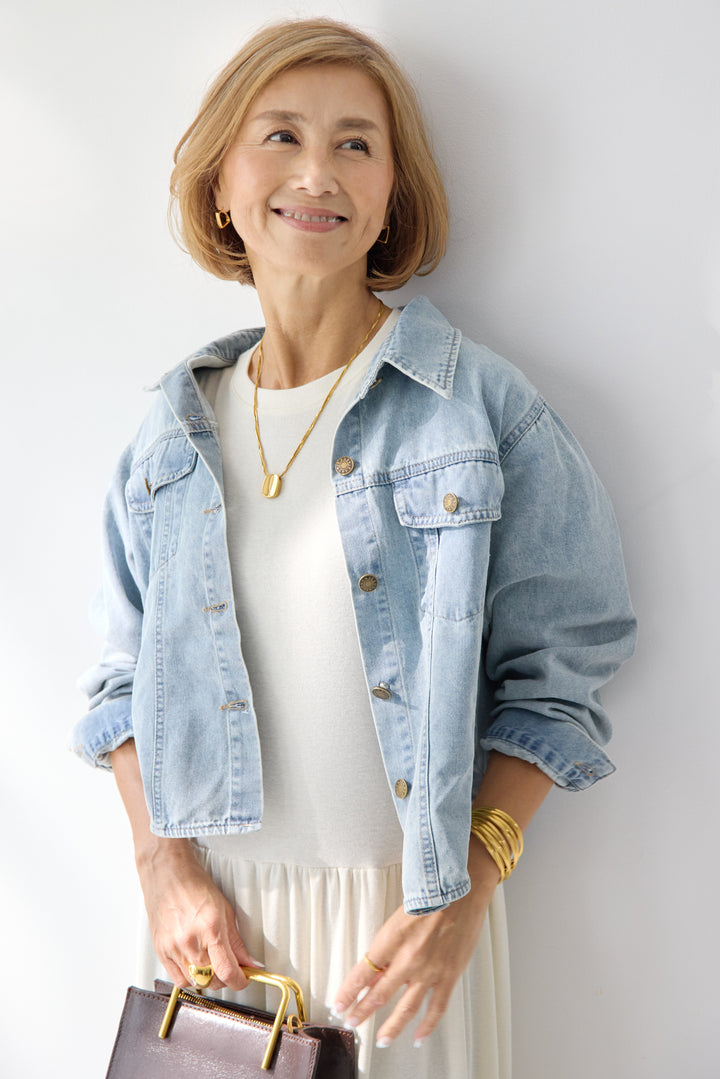 ソフトデニムショートシャツ