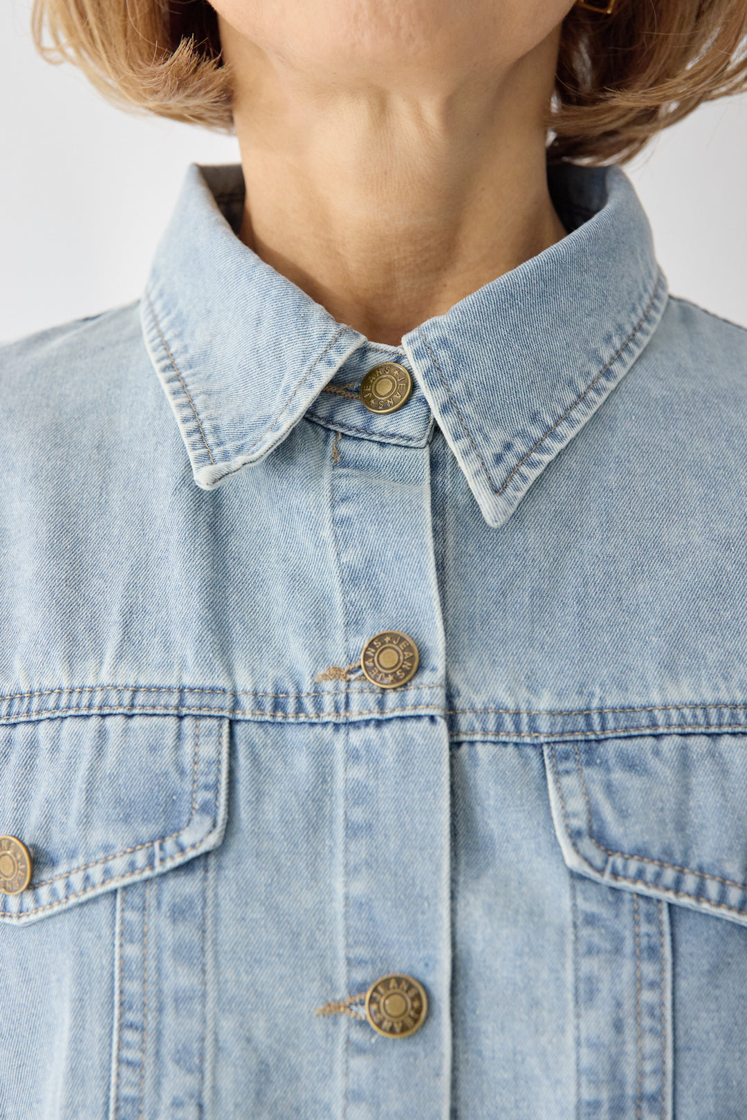 【2SET】ソフトデニムショートシャツ+ウエストギャザーカットワンピース