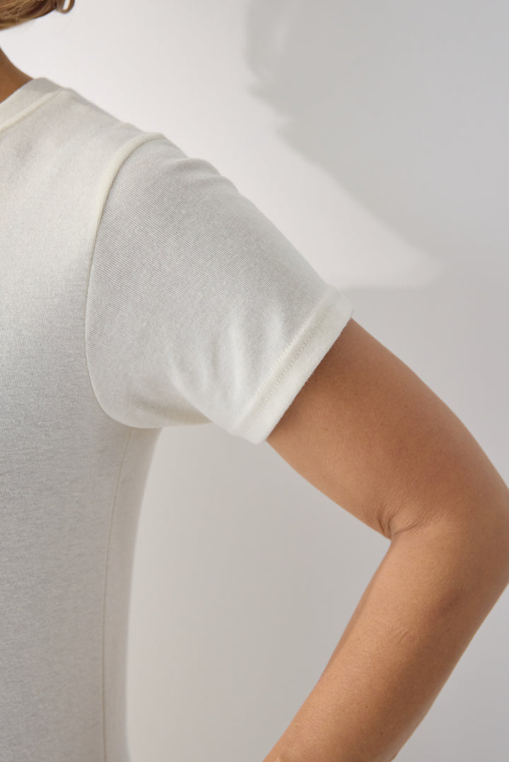 【2SET】ソフトデニムショートシャツ+ウエストギャザーカットワンピース