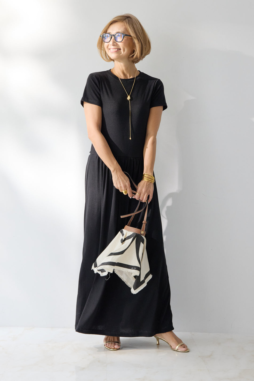 【2SET】ソフトデニムショートシャツ+ウエストギャザーカットワンピース