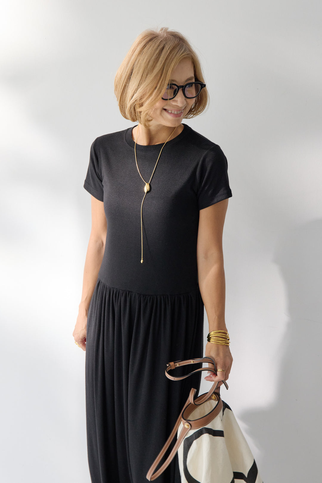 【2SET】ソフトデニムショートシャツ+ウエストギャザーカットワンピース