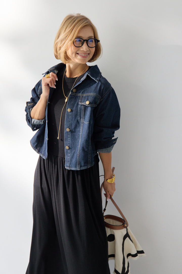 ソフトデニムショートシャツ