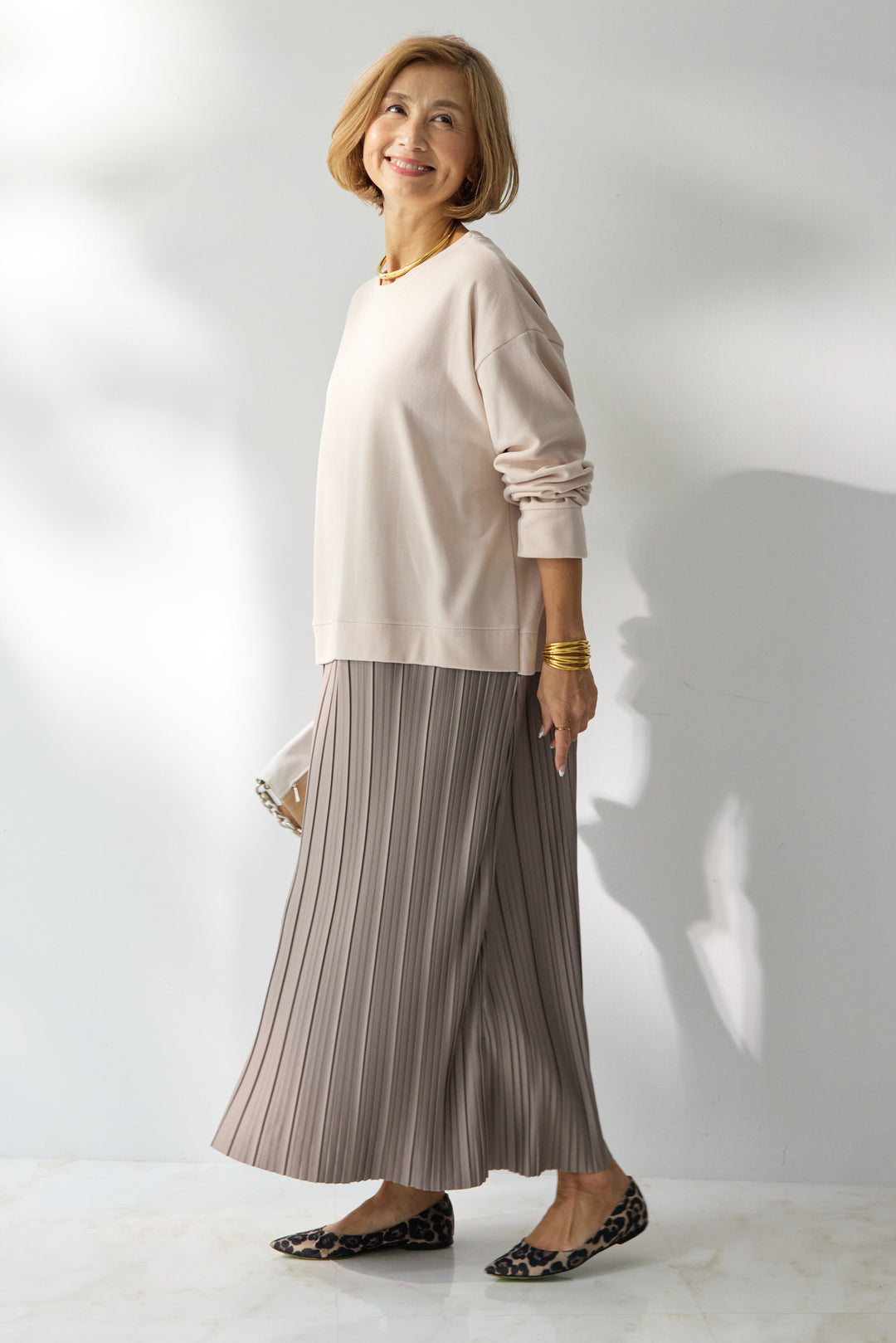 ドッキングプリーツワンピース