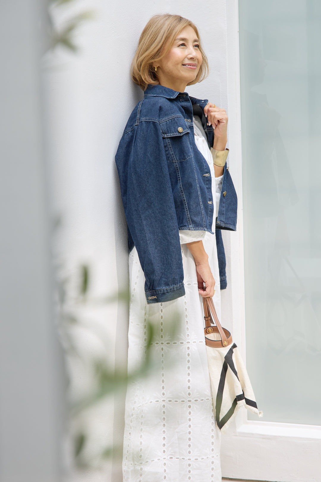 カットワークレース ロングワンピース