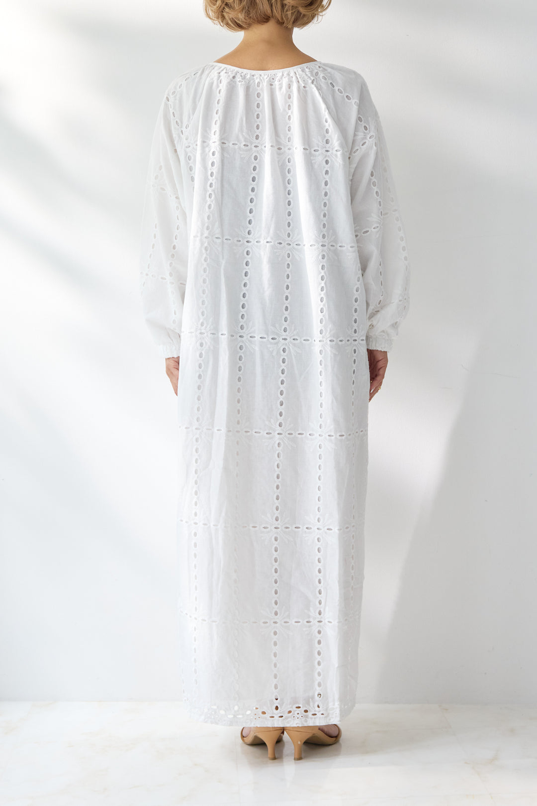 カットワークレース ロングワンピース