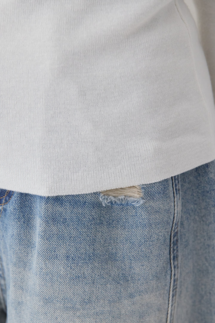 オフショルリブニット