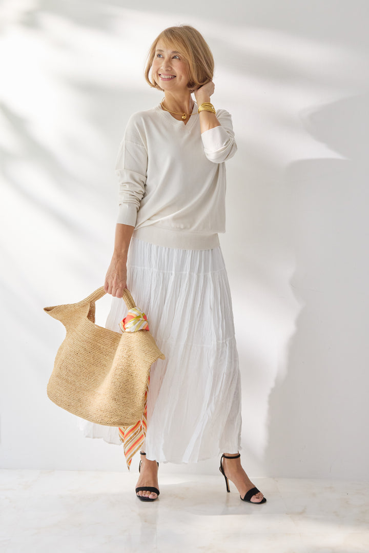 ライトワッシャーフレアスカート