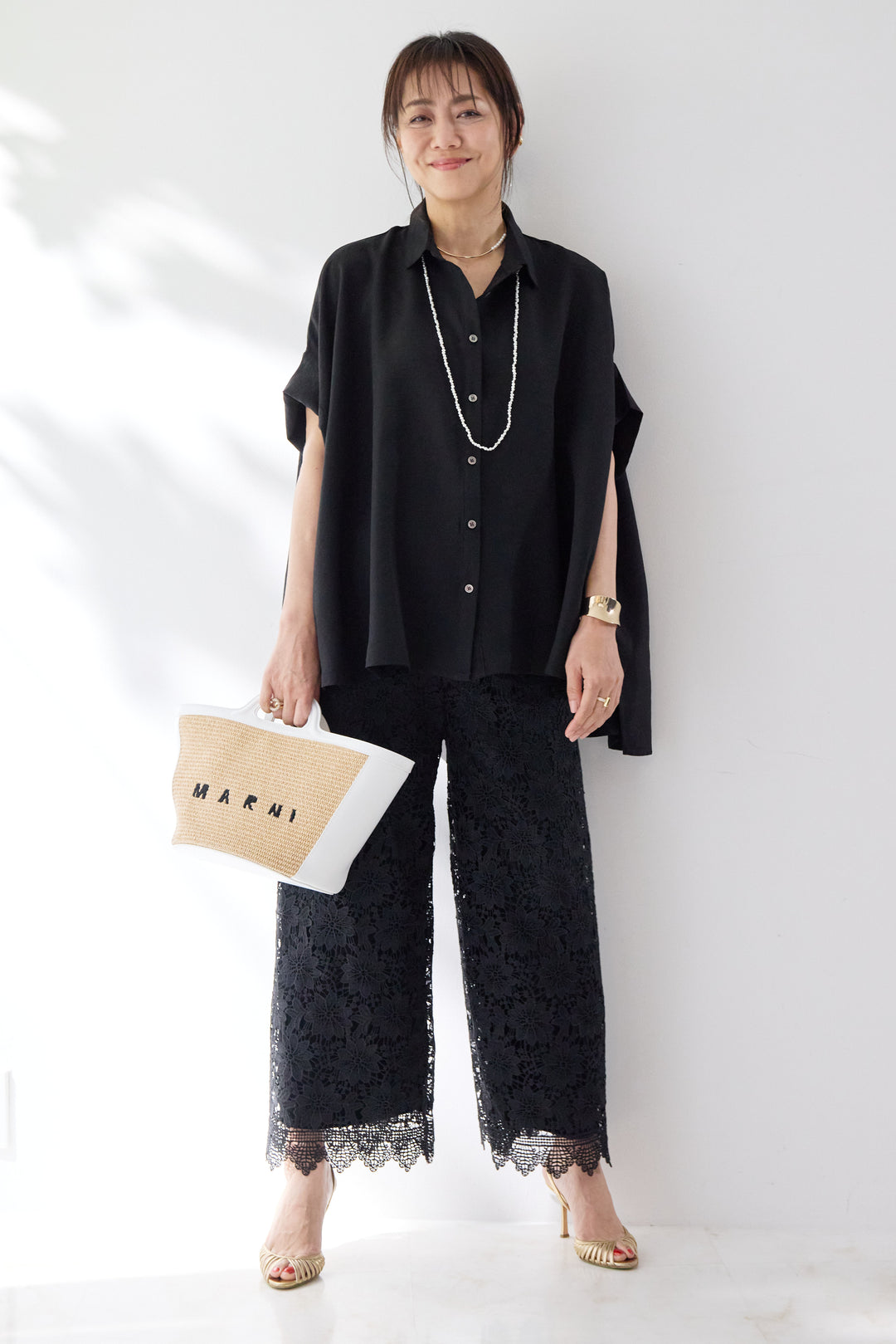 ドレープワイドシャツ