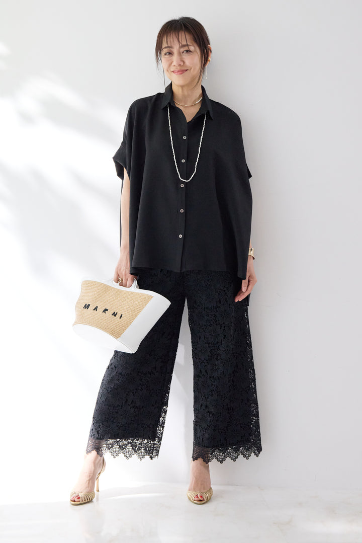 ドレープワイドシャツ