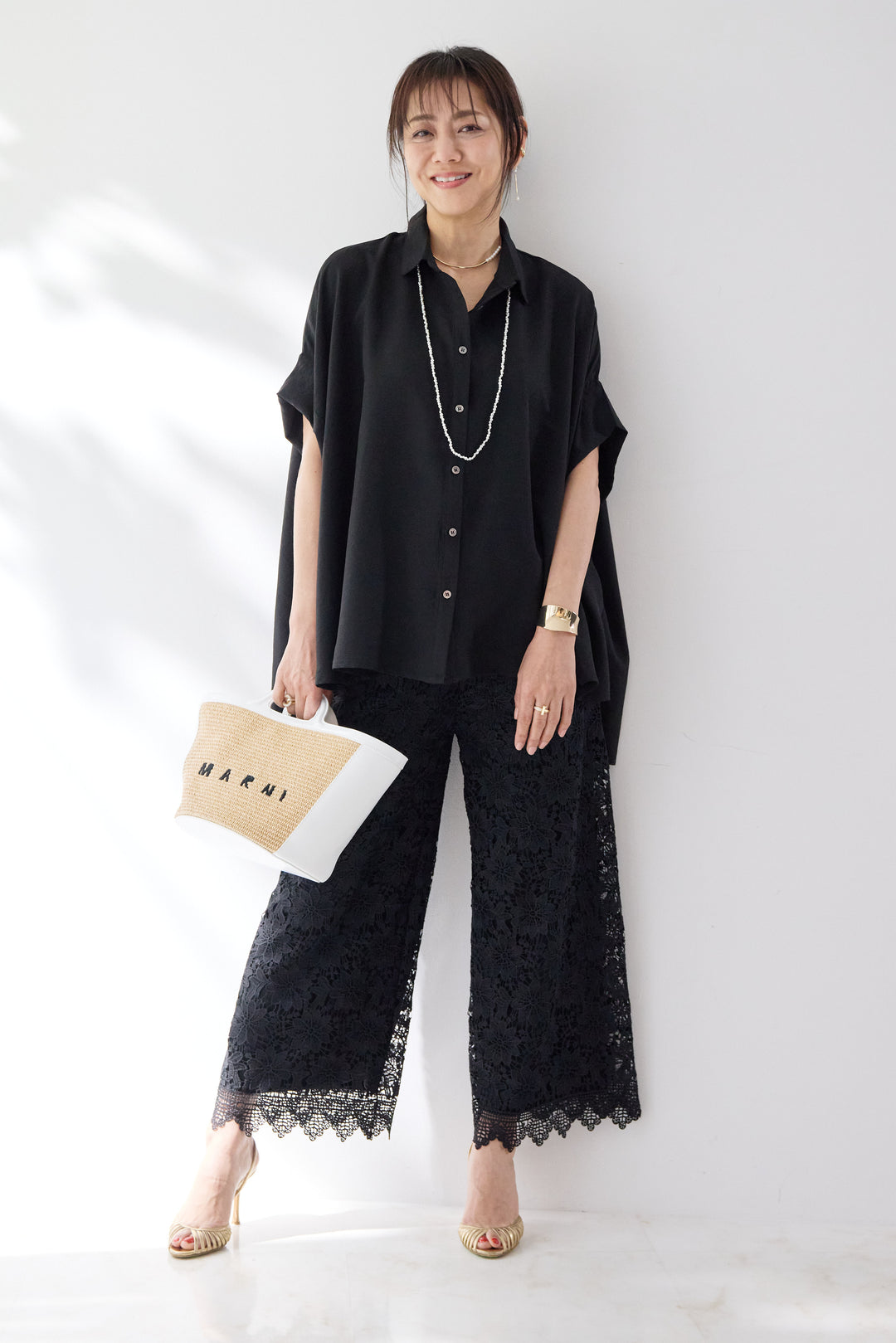 ドレープワイドシャツ