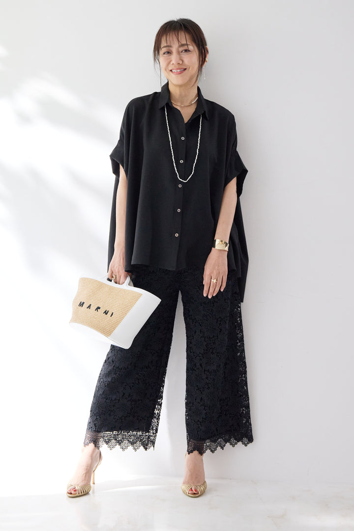 ドレープワイドシャツ