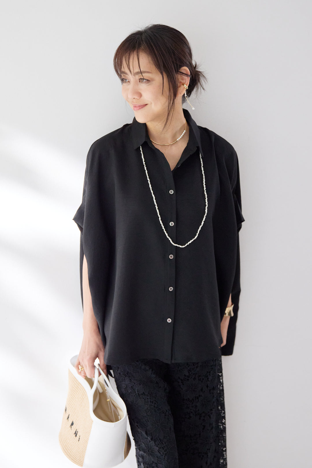 ドレープワイドシャツ