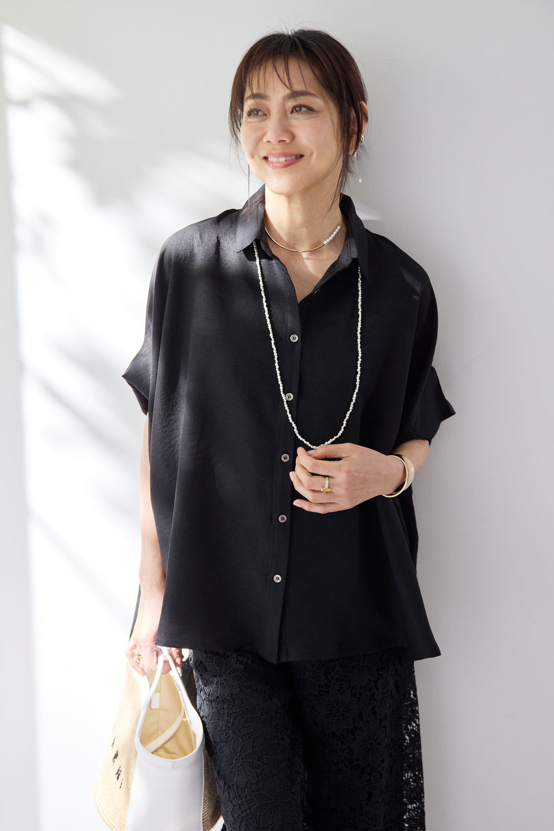 ドレープワイドシャツ